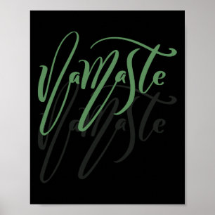 Yoga, Namaste, Fancy Cursive  Poster