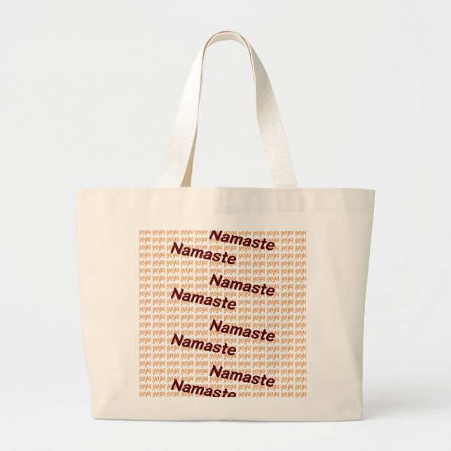 Yoga Namaste Large Tote Bag (Front)