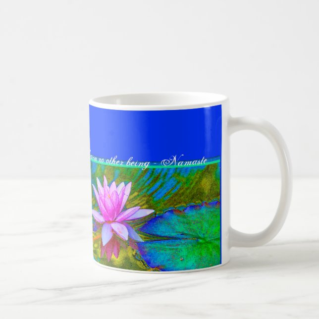 Yoga Namaste - Lotus Blossom Buddha Quote Coffee Mug (Right)