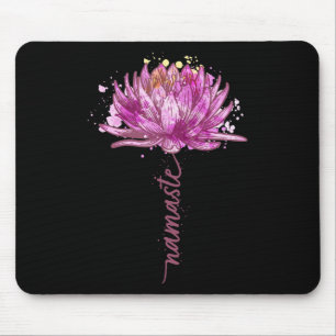 Yoga Namaste Lotus Flower Yoga Water-lily Yoga Sma Mouse Pad
