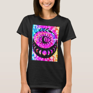 Yoga Namaste Moon Tie Die Buddha Eye T-Shirt