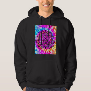 Yoga Namaste Moon Tie Die Buddha Lotus Hoodie