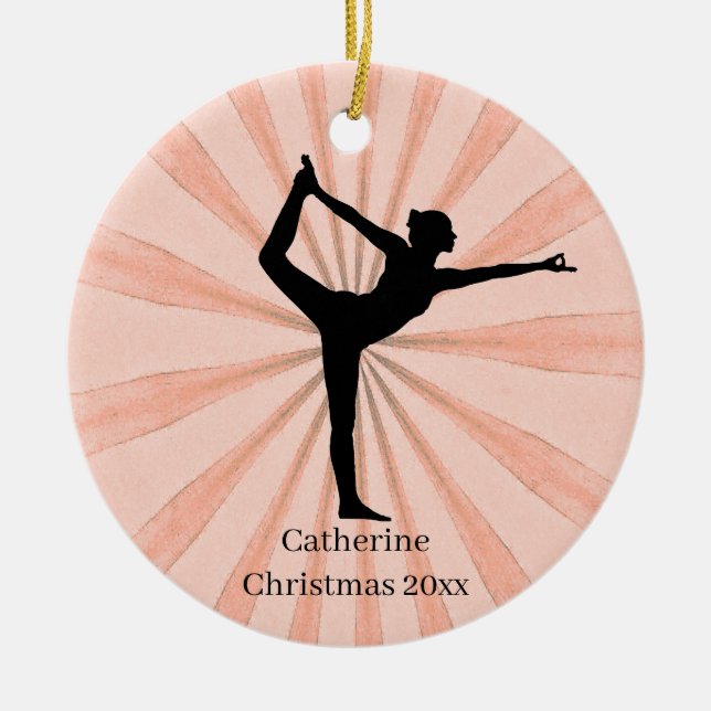Yoga Name Ceramic Ornament (Front)