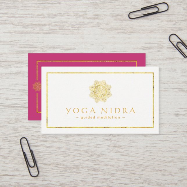 Yoga Nidra Business Cards (Front/Back In Situ)