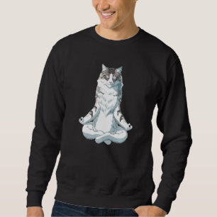 Yoga Norwegian Forest Cat Sweatshirt