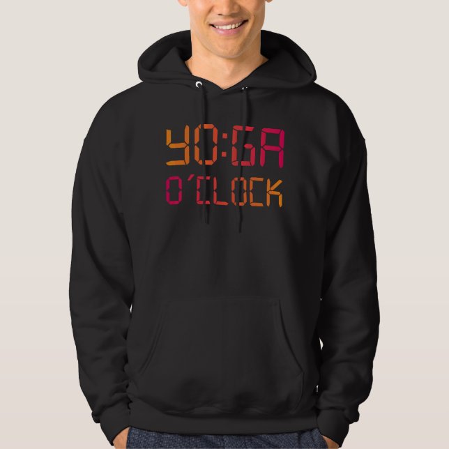YOGA O'Clock Funny Yoga Hoodie (Front)