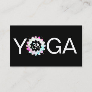*~* Yoga OM Aum Teacher Instructor Mandala Lotus Business Card