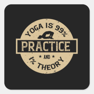 Yoga, Om, Fear, Workout, Meditation, Teacher, Square Sticker