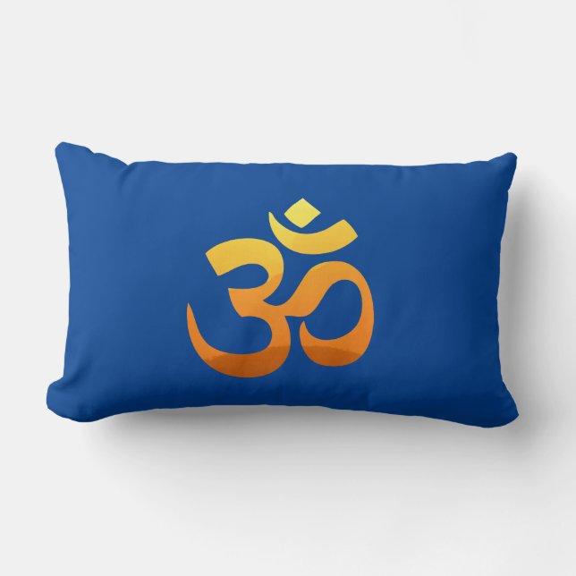Yoga Om Mantra Symbol Asana Relax Meditation Lumbar Cushion (Front)
