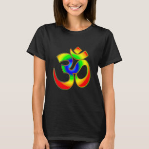Yoga Om Ohm Spiritual Rainbow Meditation Symbol T-Shirt
