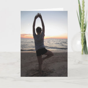 Yoga on the Beach Greeting Card