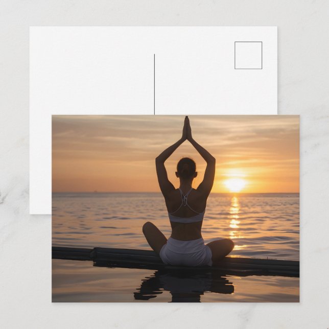 Yoga on the beach postcard (Front/Back)