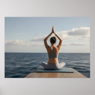 Yoga on the beach poster