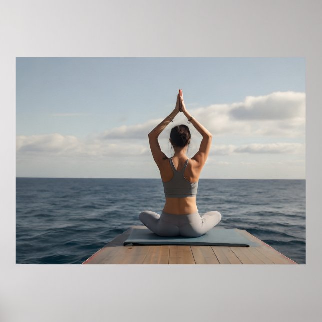 Yoga on the beach poster (Front)