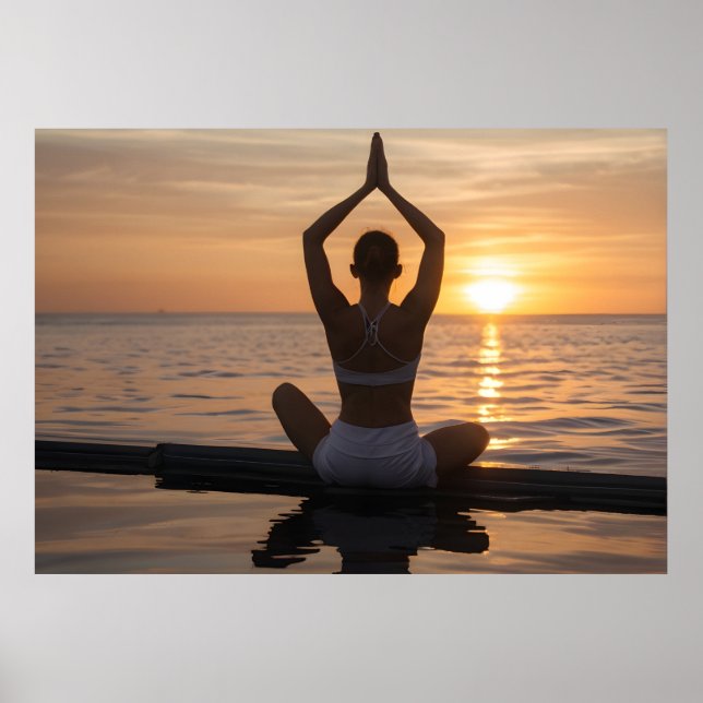 Yoga on the beach poster (Front)