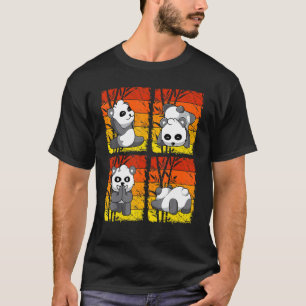 Yoga Panda Chinese Bamboo Eating Animals  Gym 5 T-Shirt