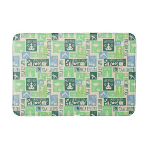 Yoga Pattern bath mats