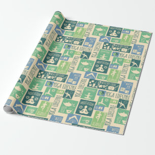 Yoga Pattern Wrapping Paper