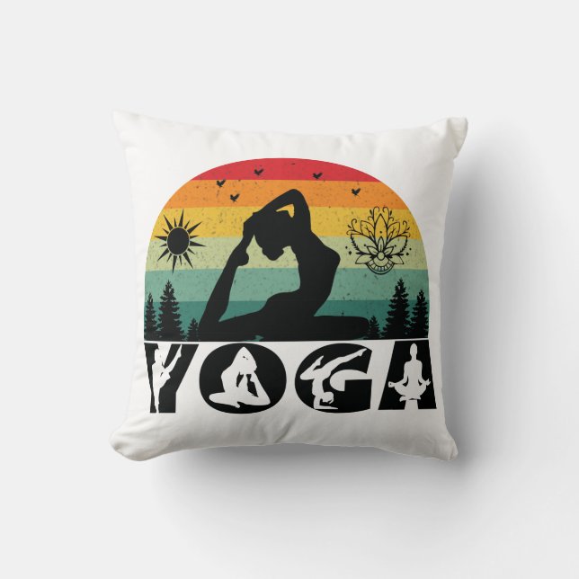 Yoga - Peace, Love & Light  Cushion (Front)