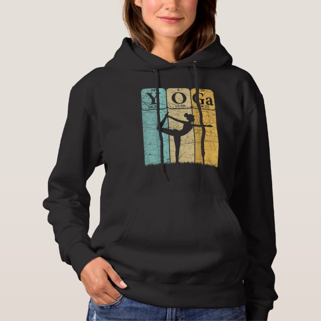 Yoga Periodic Table Elements Zen Meditation Nerd Y Hoodie (Front)