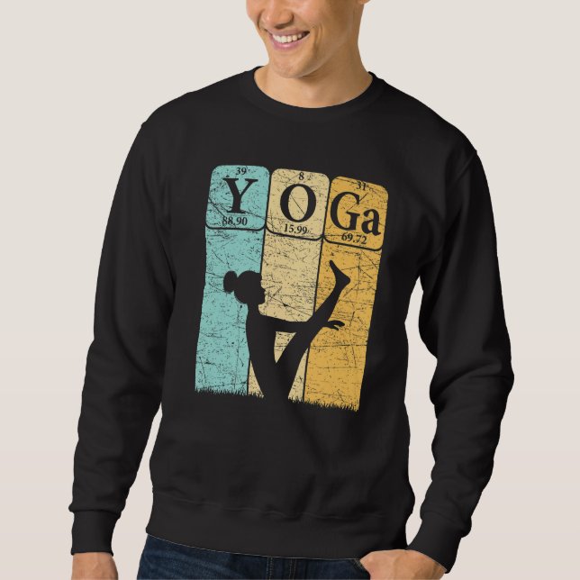 Yoga Periodic Table Elements Zen Meditation Nerd Y Sweatshirt (Front)