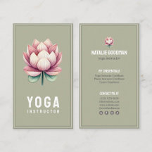 yoga pilates green pink lotus flower instructor