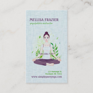 Yoga Pilates Meditation Business/Instructor Business Card