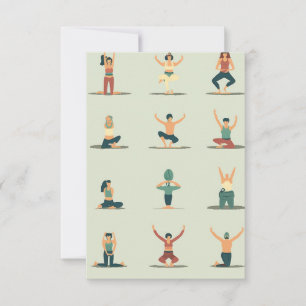 Yoga, pilates, themed thank you card