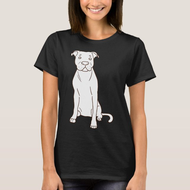 Yoga Pitbull Dog T-Shirt (Front)