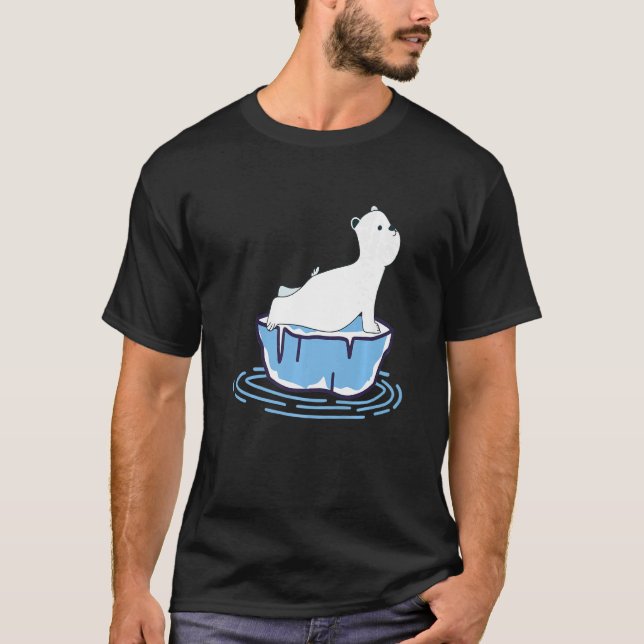 Yoga Polar Bear Merch Meditation T-Shirt (Front)