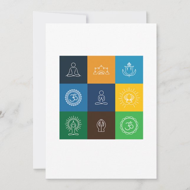 Yoga Pop Art Zen Meditation Asana Buddhism Yogi Gi Invitation (Front)