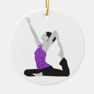 Yoga Pose Ceramic Tree Decoration