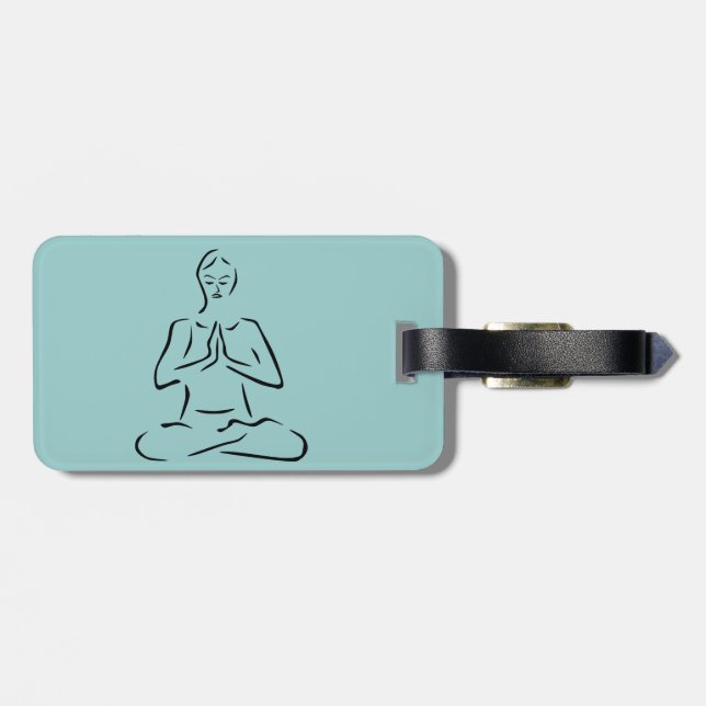 Yoga Pose Design Luggage Tags (Back Horizontal)