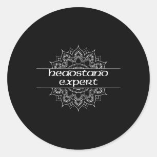 Yoga Pose Expert Headstand Expert Classic Round Sticker