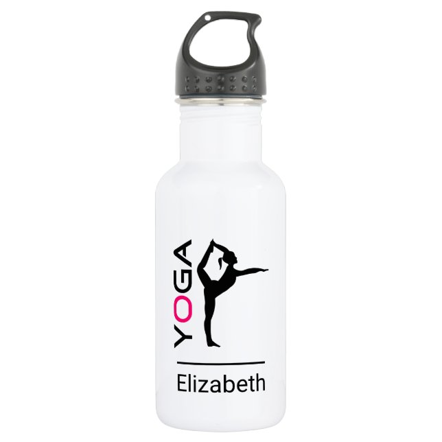 Yoga Pose Female Silhouette Personalised 532 Ml Water Bottle (Front)