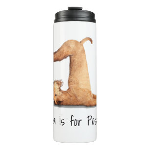 Yoga Pose Funny Dog Thermal Tumbler