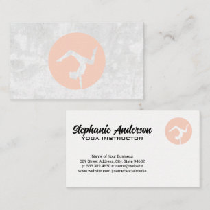 Yoga Pose Logo Health and Fitness Business Card