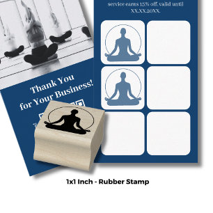 Yoga Pose - Loyalty Card Devaluation  Rubber Stamp