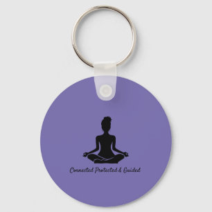 Yoga pose Mindfulness Meditation quote Keyring