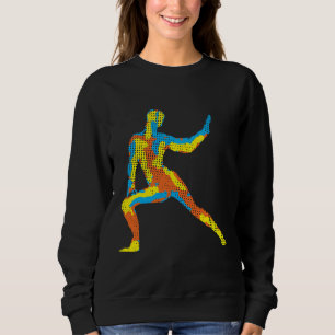 Yoga Pose Modern Colourful Sweatshirt