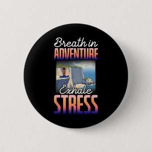 Yoga Pose Namaste Breath In Adventure Exhale Stres 6 Cm Round Badge