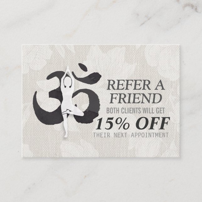 YOGA Pose OM Sign Meditation Instructor Referral (Front)