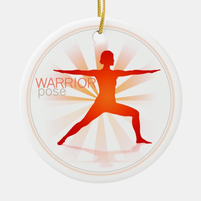 Yoga Pose Ornament (warrior pose) (Front)