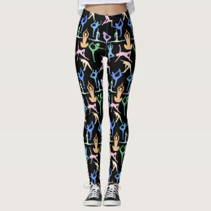 Yoga Pose Pastel Pattern 01.bx4 Leggings