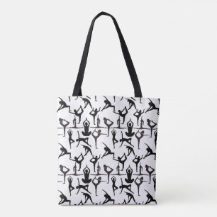 Yoga pose pattern 01.w. No BG Tote Bag