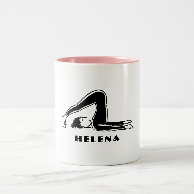 Yoga Pose Personalised Gift Mug for Her (Center)