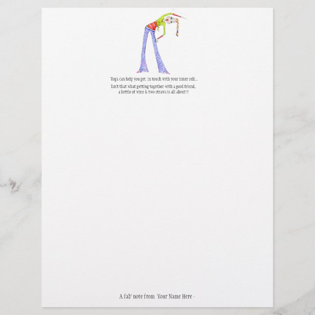Yoga Pose Stationery (Front)