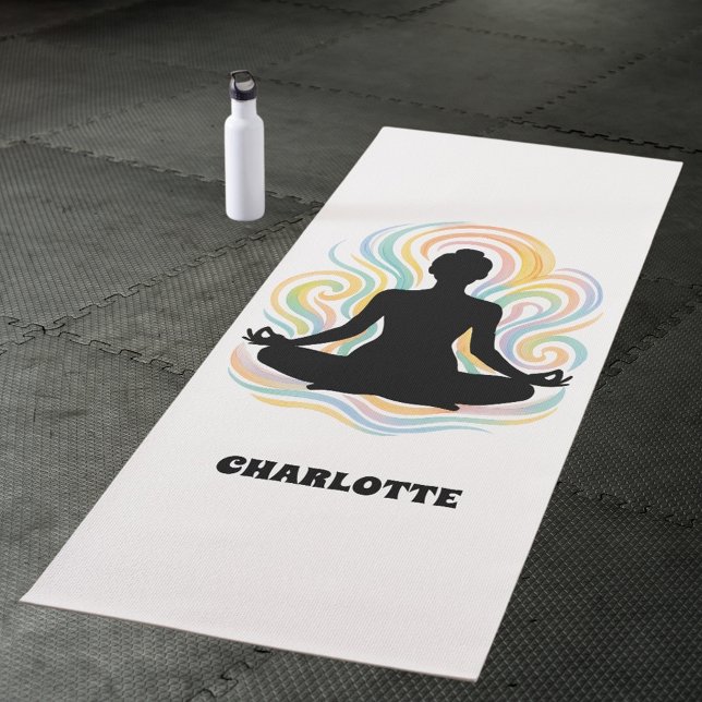 Yoga pose swirls name mat (Creator Uploaded)
