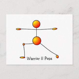 Yoga Pose - Warrior II Pose Postcard