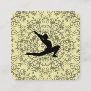 Yoga Pose Yoga Instructor Square Business Card